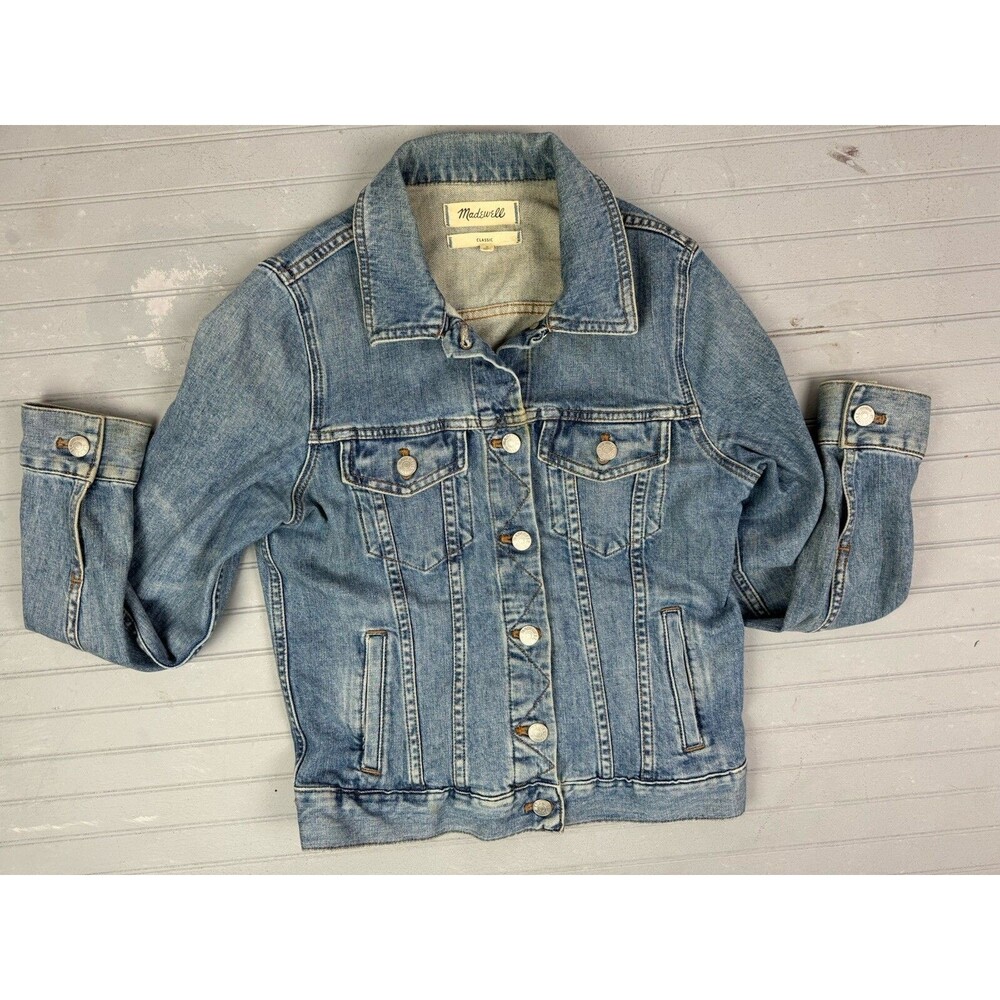Madewell Size S Womens Jacket Denim Jean Trucker Med Wash Stretch